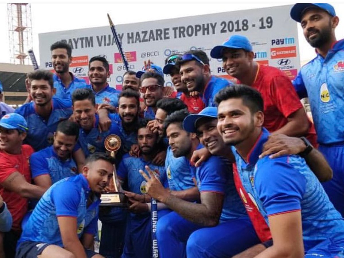 Vijay Hazare Trophy | 2018 Champions Mumbai still waiting to receive match fees from MCA