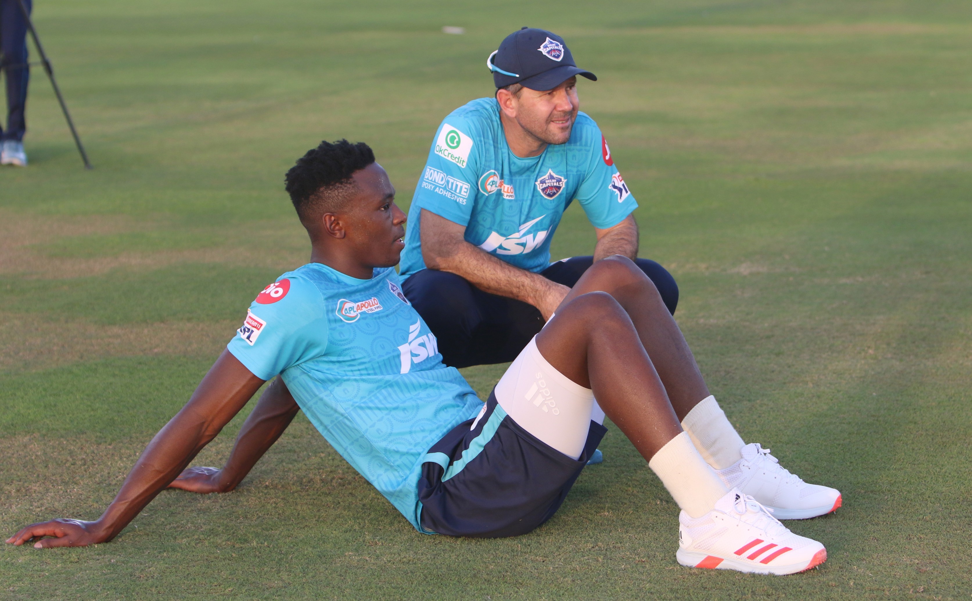Ponting having a laugh with KG Rabada