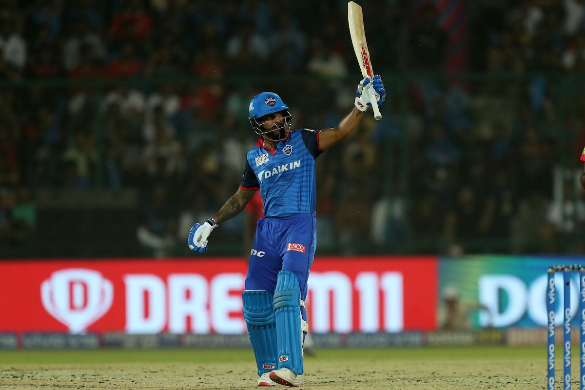 Shikhar Dhawan scored his maiden hundred against CSK