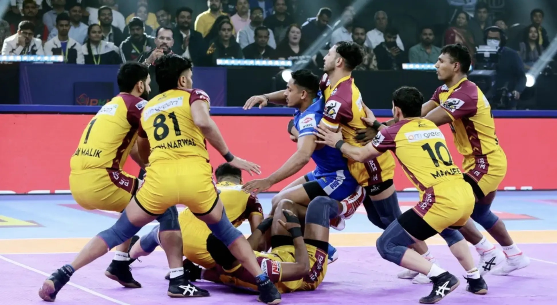 Telugu Titans Clinch First Win of Season with 37-32 Triumph.