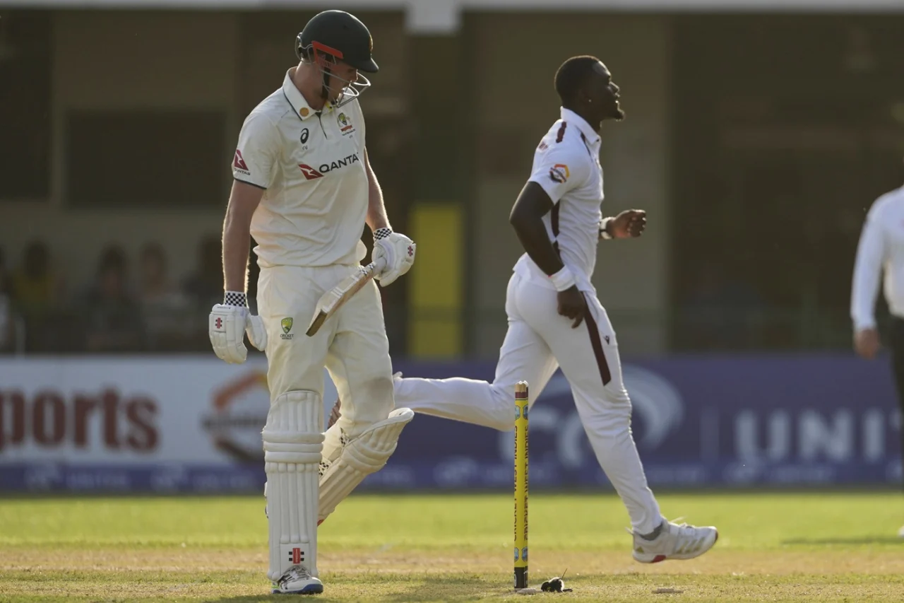 WATCH, WI vs AUS | Seales achieves perfection with unplayable jaffa that kisses top of Green's off-stump